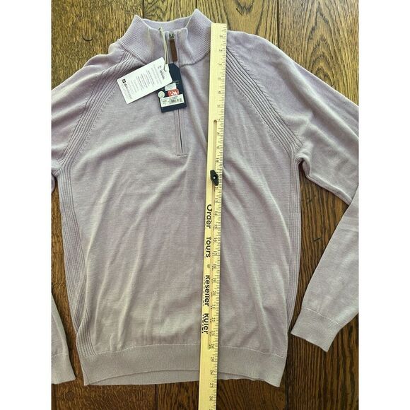 FootJoy Men’s Half-Zip Golf Sweater Heather Lavender Size Small NWT 30506 - Picture 3 of 6